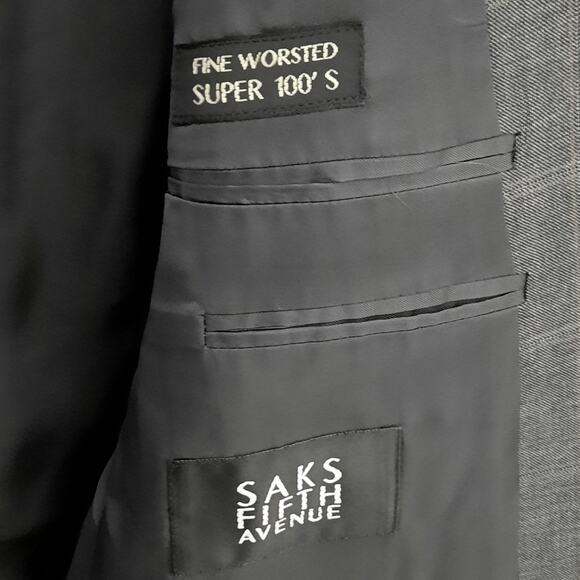 Ermenegildo Zegna 44L Blazer Super 100s Grey Wool Drop 7 Saks Swiss Made - Picture 6 of 8